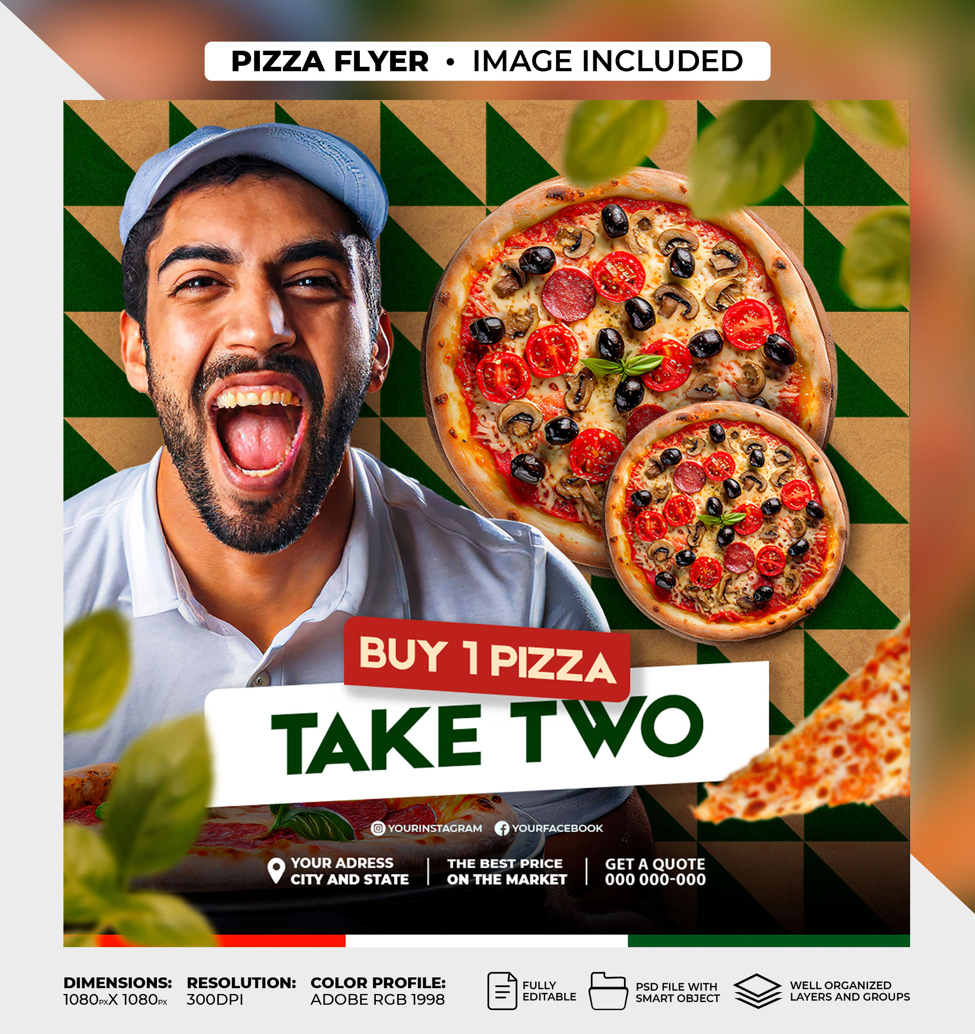 PSD pizza restaurant poster